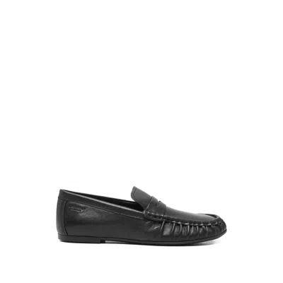 Vagabond Aleya Ruched-detail Penny Loafers In Black