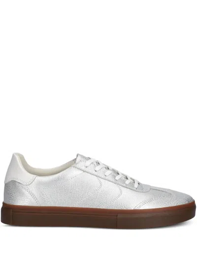 Vagabond Cody Metallic Leather Sneakers In White