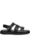 Vagabond Connie Leather Buckle Sandals In Black