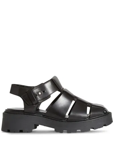 Vagabond Cosmo 2.0 Leather Sandals In Black
