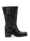 Vagabond Daniella Buckle-strap Leather Boots In Black