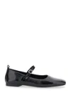 Vagabond 'delia' Black Ballerinas With Adjustable Strap