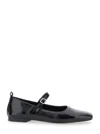 Vagabond 'delia' Black Ballerinas With Adjustable Strap In Black