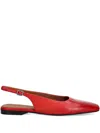 Vagabond Delia Slingback Square-toe Ballet Flats In Red