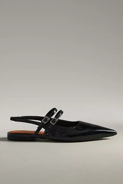 Vagabond Double-stap Flats In Black