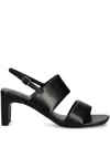 Vagabond Double-stripe Slingback Leather Sandals In Black