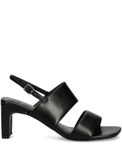 Vagabond Double-stripe Slingback Leather Sandals In Black