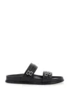 Vagabond Effie Buckle-detail Leather Sandals In Black