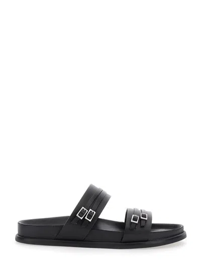 VAGABOND 'EFFIE' BLACK SANDALS WITH TWO BUCKLE CLOSURE