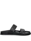 Vagabond Effie Buckle-detail Leather Sandals In Black