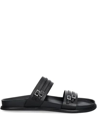 Vagabond Effie Buckle-detail Leather Sandals In Black