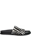 Vagabond Effie Zebra-print Slides In Black