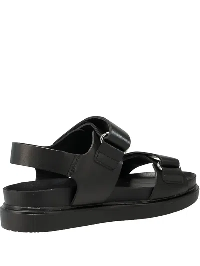 Vagabond Erin Double-strap Flat Sandals In Black