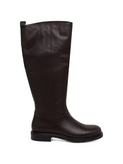 Vagabond Freya Leather Boots In Brown
