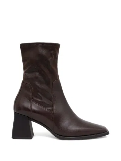 Vagabond Hedda Square-toe Ankle Boots In Brown