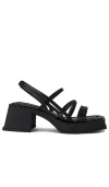 Vagabond 67mm Platform Crisscross Sandals In Black