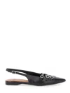 Vagabond Hermine Pointed-toe Buckled Ballet Flats In Black