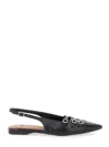 Vagabond Hermine Pointed-toe Buckled Ballet Flats In Black