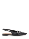Vagabond Hermine Pointed-toe Buckled Ballet Flats In Black