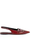 Vagabond Hermine Buckle Slingback Ballet Flats In Brown