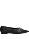 Vagabond Hermine Buckled Pointed Ballet Flats In Black