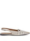 Vagabond Hermine Buckled Slingback Ballet Flats In Neutral