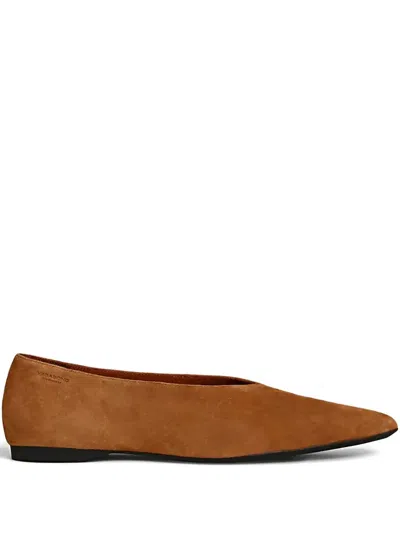 Vagabond Hermine Pointed-toe Suede Ballet Flats