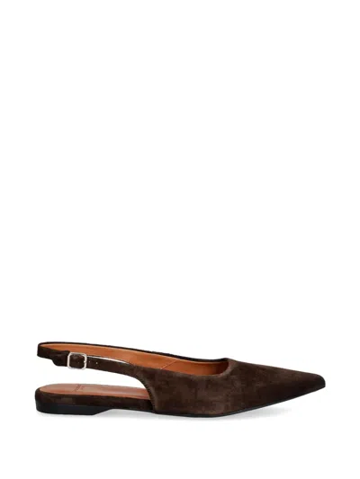 Vagabond Hermine Pointed-toe Slingback Ballet Flats In Brown