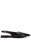 Vagabond Hermine Pointed-toe Buckled Ballet Flats In Black