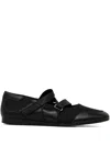 Vagabond Hillary Crossover-strap Ballet Flats In Black