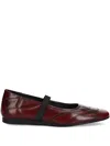Vagabond Hillary Quilted Elastic-strap Ballet Flats In Brown