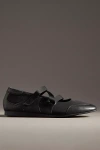 Vagabond Hillary Strap Flats In Black