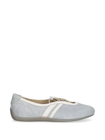 Vagabond Shoemakers Hollie Suede Lace Up Ballet Flats In White