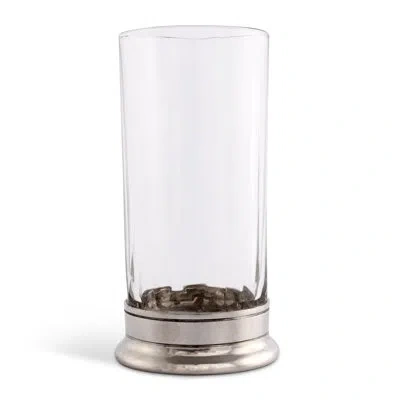 Vagabond House 12oz. Glass Highball Glass In Silver;clear