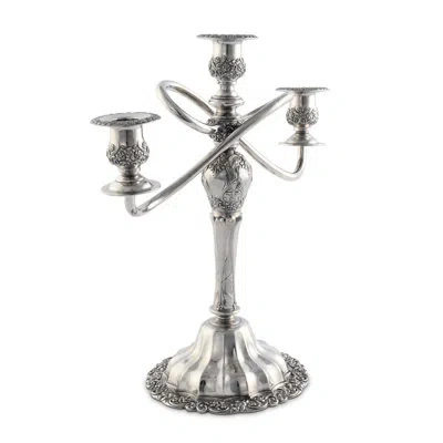 Vagabond House 13'' H Pewter Tabletop Candelabra In Silver