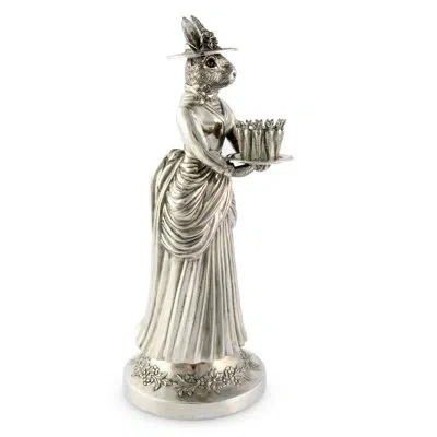 Vagabond House 14'' H Pewter Tabletop Candlestick In Silver