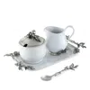 Vagabond House Blueberry 4 Piece Creamer Set In Pewter