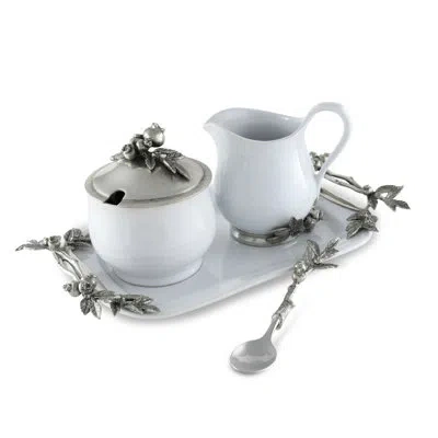 Vagabond House Farmer's Market Sugar And Creamer Set In White