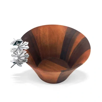 Vagabond House Garden Friends Salad Bowl In Brown