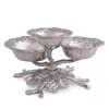 Vagabond House Grape 3-tiered Bowl In Silver
