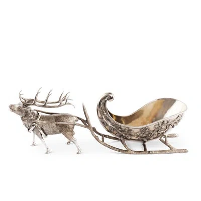 Vagabond House Lodge Metal Abstract Decorative Bowl In Silver