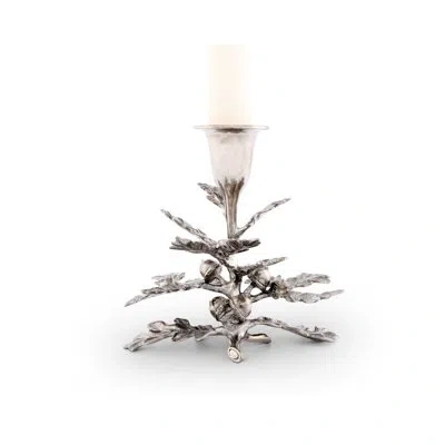 Vagabond House Majestic Forest 5'' H Pewter Tabletop Candlestick In Multi
