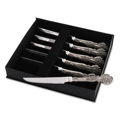 Vagabond House Majestic Forest 6 Piece Steak Knife Set In Silver