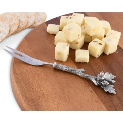 Vagabond House Majestic Forest Pewter Acorn And Oak Leaf Hors D' Oeuvre Cocktail Fork