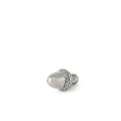 Vagabond House Majestic Forest Pewter Acorn Place Card Holder In Silver