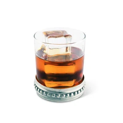 Vagabond House Medici Living Whiskey Glass In Silver;clear