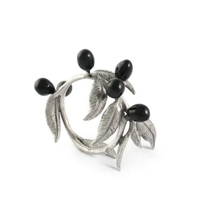 Vagabond House Metal Napkin Ring In Silver