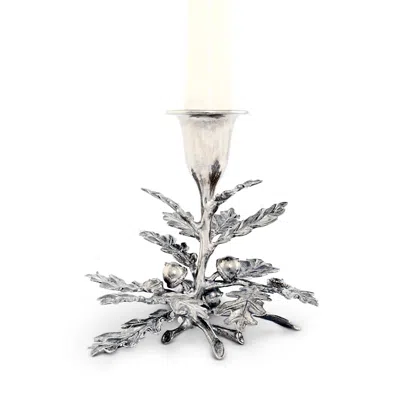 Vagabond House Oak Leaf Candle Holder In Metallic
