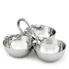 Vagabond House Olive Serving Bowls, Set Of 3 In Silver