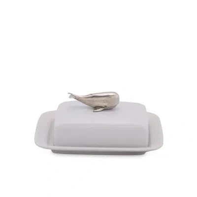 Vagabond House Sea And Shore Butter Dish In White